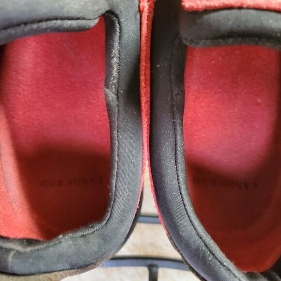 Lands End Women's All Weather Red Suede Leather Slip On Moc Shoes Size 8.5 B - Picture 11 of 16